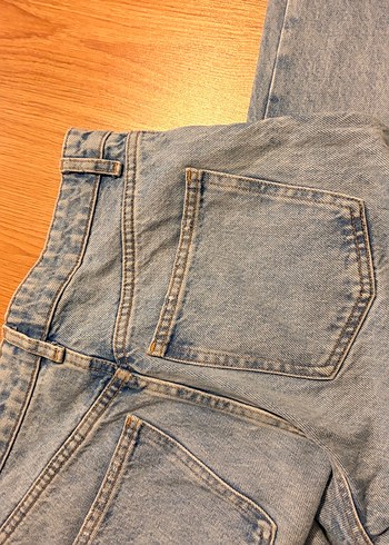 Zara Mavi Baskılı Kot Pantolon - Görsel 4