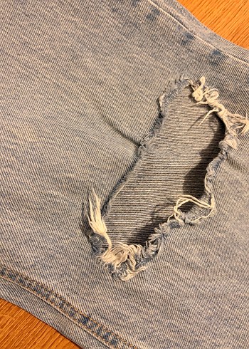 Zara Mavi Baskılı Kot Pantolon - Görsel 3