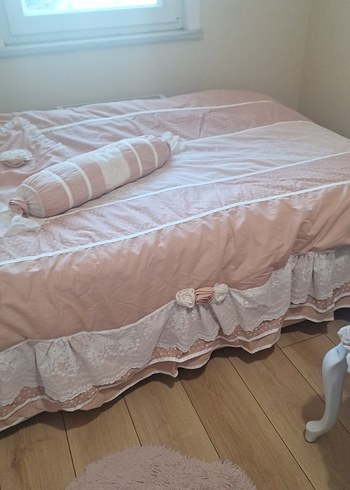 Çilek Marka Pastel Pembe Düz Yatak Örtüsü - Görsel 2