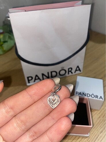 Beden gri Renk Pandora gümüş charm