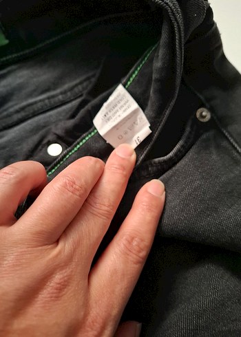 Siyah Kadın Midi Boy Regular Fit Denim Pantolon - Görsel 4