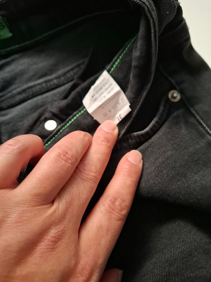 Siyah Kadın Midi Boy Regular Fit Denim Pantolon - Görsel 4