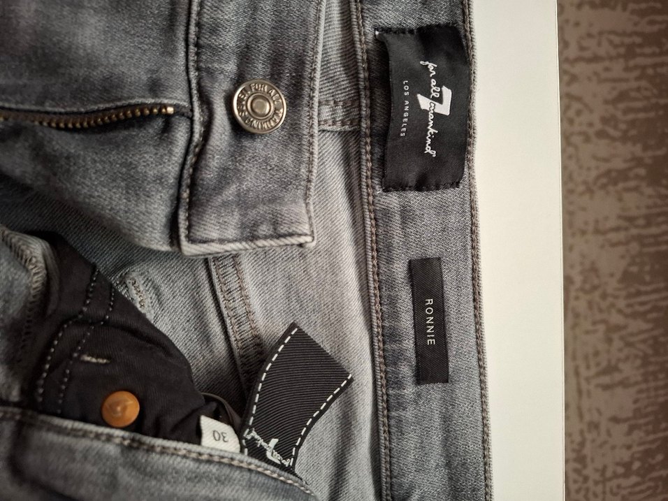 Gri Erkek Denim Pantolon - Günlük Stil - Görsel 2