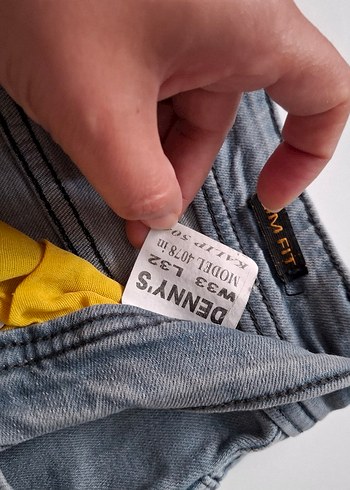 33 Beden Gri Erkek Regular Fit Denim Jean