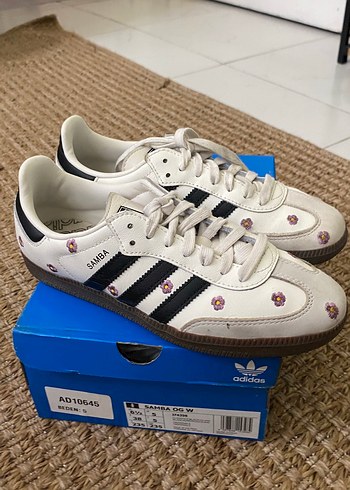 38 Beden beyaz Renk Adidas Samba Kadın Spor Ayakkabı Velcro ORJİNAL FATURALI