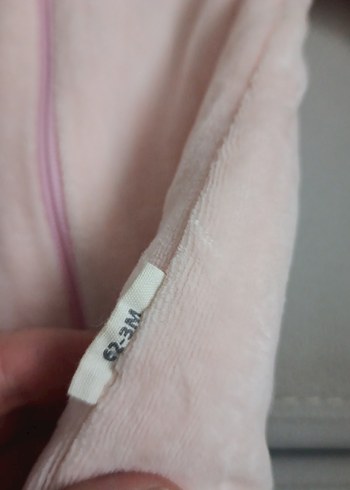 Kapüşonlu, Fermuarlı Pembe Bebek Tulumu - Görsel 3
