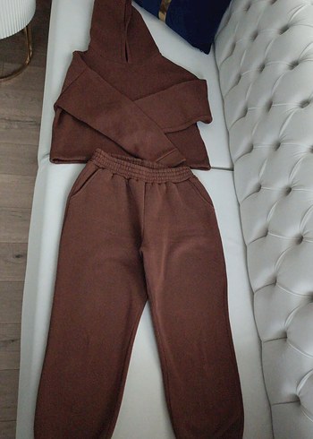 Kadın Kahverengi Rahat Jogger Eşofman - Görsel 5