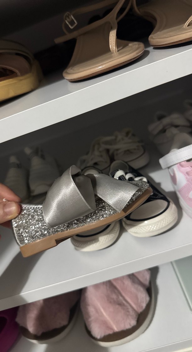 Gri Fiyonklu Kız Babet Ayakkabı - Görsel 2