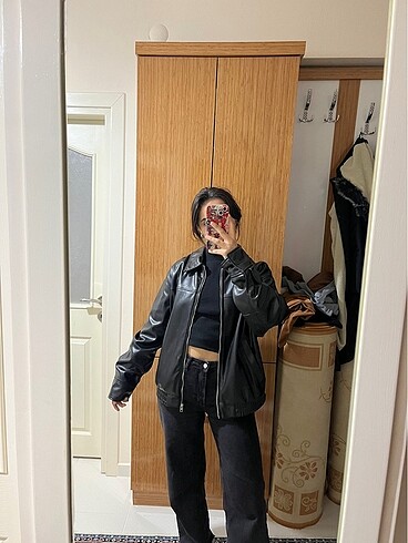 s Beden Zara Oversize Deri Ceket