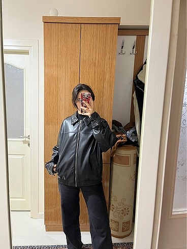 Zara Zara Oversize Deri Ceket
