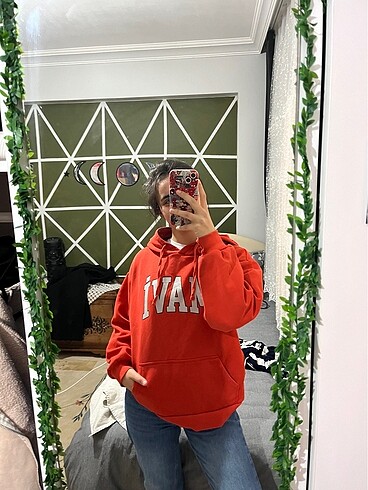 xs Beden Mavi Sweatshirt