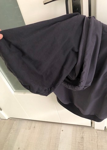 Gri Kapüşonlu Fermuarlı Spor Yelek - Görsel 3