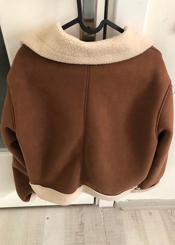 Kahverengi Süet Kadın Kışlık Ceket - Görsel 2