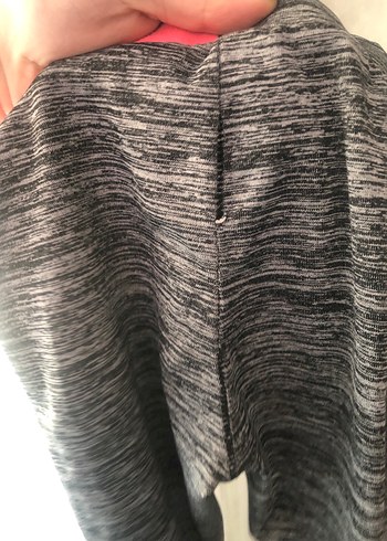 Gri Baskılı Esnek Midi Spor Tayt - Görsel 2