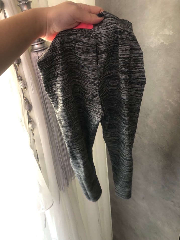 Gri Baskılı Esnek Midi Spor Tayt - Görsel 3