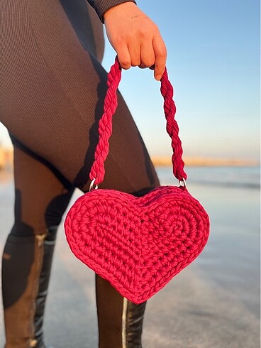  Beden bordo Renk Valentines bag