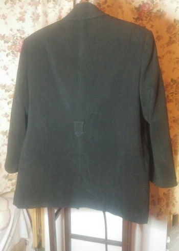 Siyah Süet Kadın Blazer kuşaklı Ceket hiç giyilmemiştir - Görsel 6