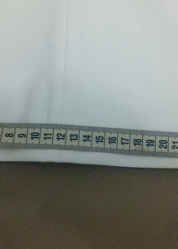 48 Beden beyaz Renk Tulin Kadın Beyaz Pilili Kumaş Pantolon hiç giyilmemiştir