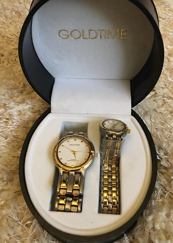 Goldtime Altın Renk çift Saat Seti hiç kullanılmamıştır