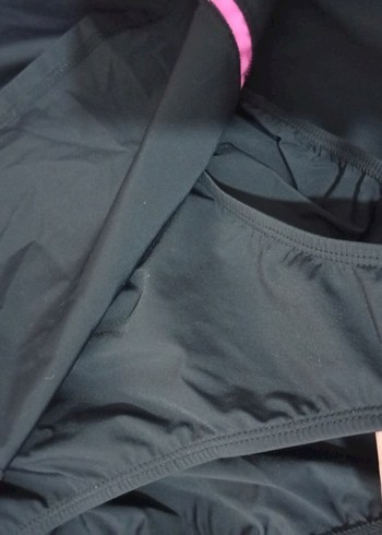 Siyah Drapeli Uzun Kadın Mayo - Görsel 4