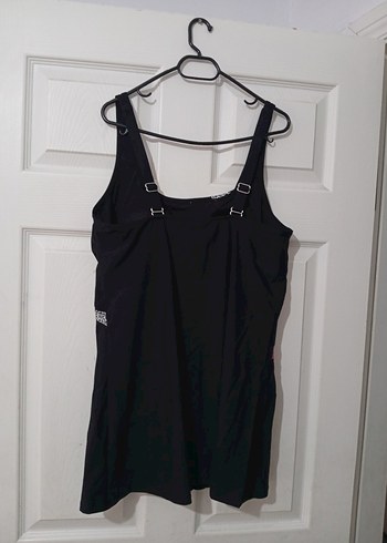 Siyah Drapeli Uzun Kadın Mayo - Görsel 2