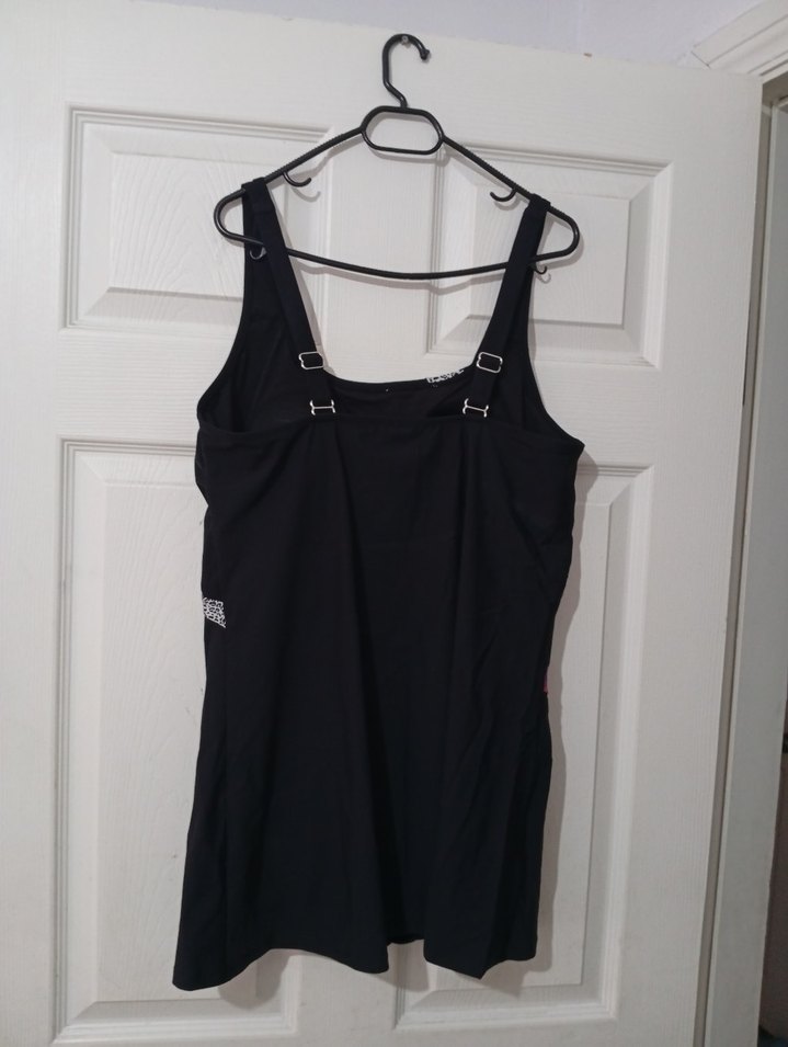 Siyah Drapeli Uzun Kadın Mayo - Görsel 2