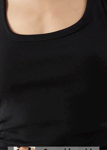 Siyah İnce Askılı Uzun Elbise - Görsel 3