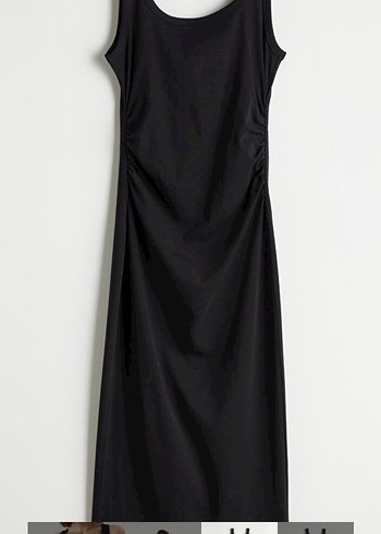Siyah İnce Askılı Uzun Elbise - Görsel 5