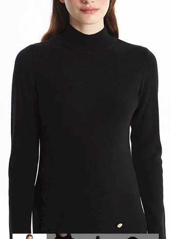 Düğmeli Siyah Uzun Elbise - Görsel 2