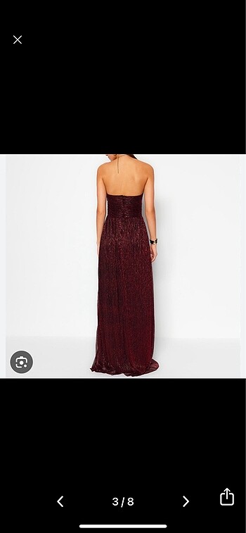 s Beden bordo Renk Trendyol bordo elbise