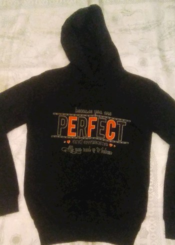 s Beden Siyah Kapüşonlu Kadın Sweatshirt