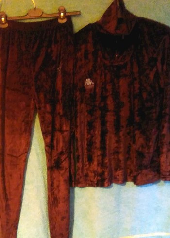 Kadın Kahverengi Salaş Kadife Eşofman Takımı - Görsel 4