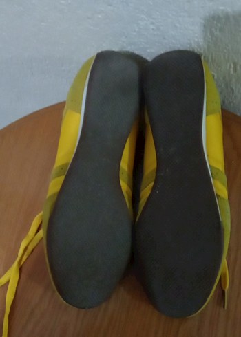38 Beden Sarı Kadın Spor Ayakkabı Velcro Detaylı