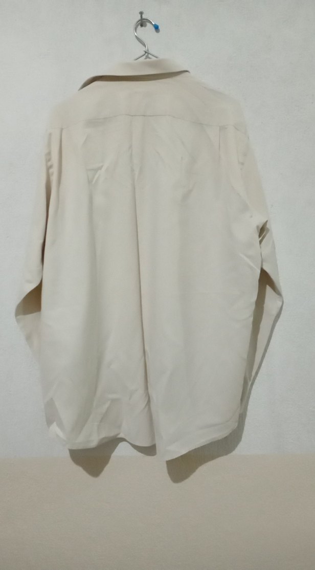 Beyaz Pamuklu Düğmeli Erkek Gömlek - Görsel 2