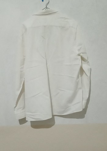 Erkek Beyaz Keten Düğmeli Gömlek - Görsel 2