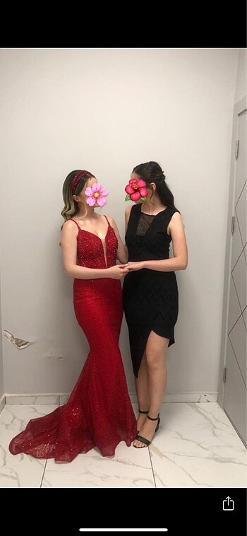 m Beden Kırmızı abiye, kına gecesi elbisesi