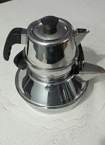 Bms marka çelik çaydanlık takımı büyük boy çok temiz hatasız sor