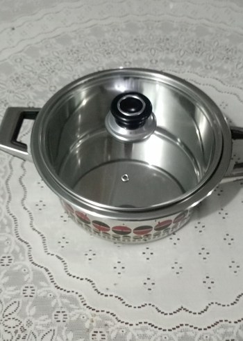 Beden emsan marka desenli çelik tencere 3 buçuk litrelik