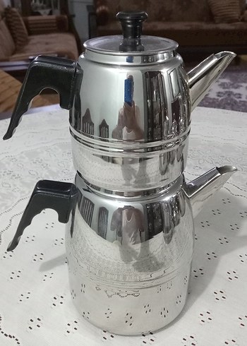 emsan marka çelik çaydanlık takımı orta boy