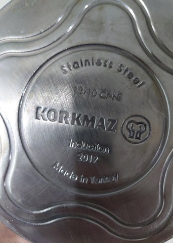 Beden gri Renk korkmaz marka çelik çaydanlık takımı orta boy çok temiz hatasız