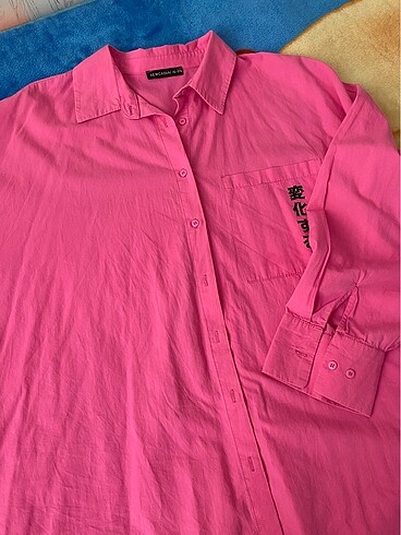 LC Waikiki Pembe oversize gömlek