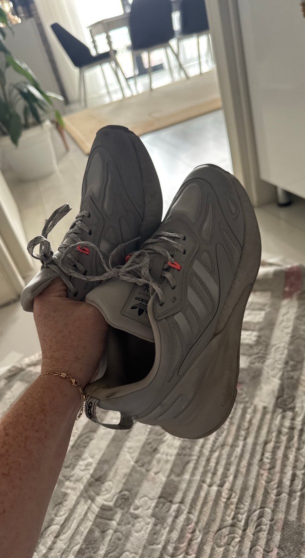 Gri Bağcıklı Kadın Spor Ayakkabısı adidas - Görsel 5