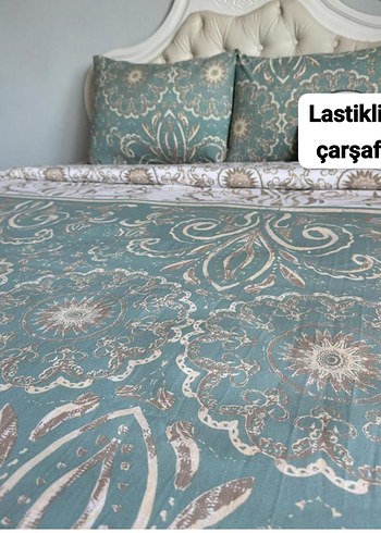 Lastikli Desenli Çarşaf Takımı - Görsel 16