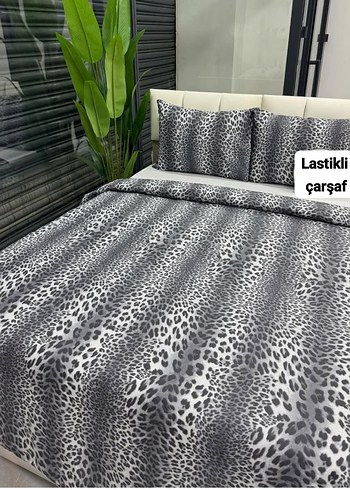 Lastikli Desenli Çarşaf Takımı - Görsel 2