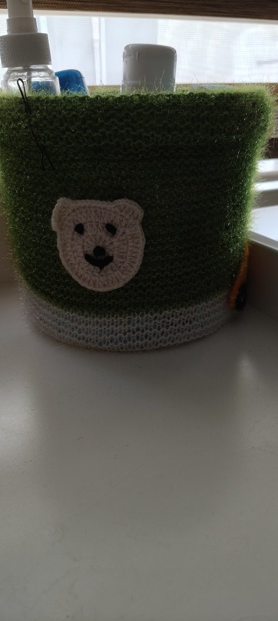 Yeşil Nakışlı Bebek sepeti el örgüsü renk olarak sipariş ver - Görsel 3