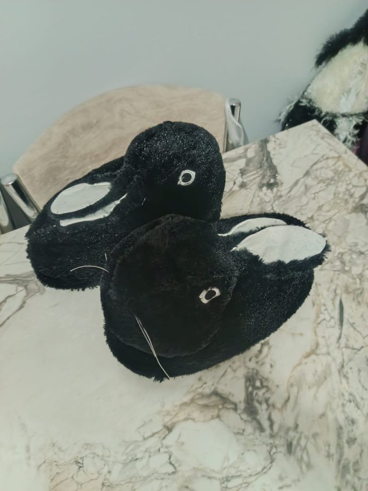 Siyah Kürklü Erkek Çocuk Ev Terliği numarası 39 - Görsel 2