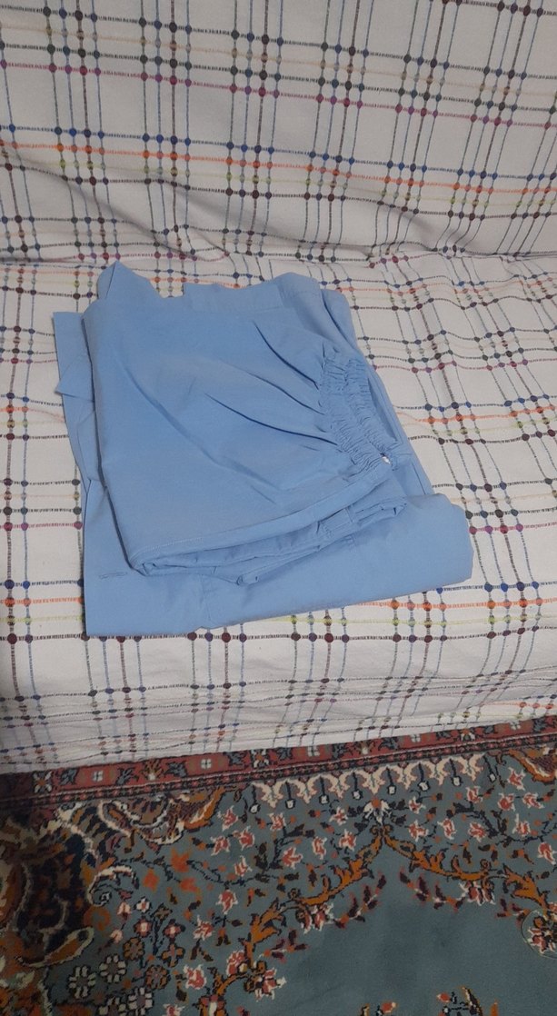 Düğmeli, Kısa Kollu Mavi Erkek Pijama Takımı - Görsel 2