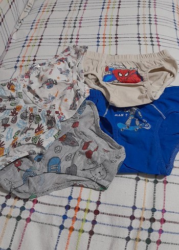 24-36 Ay Beden Çocuklar için Renkli Baskılı Boxer Seti