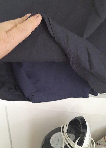 Düğmeli Siyah Midi elbise - Görsel 3