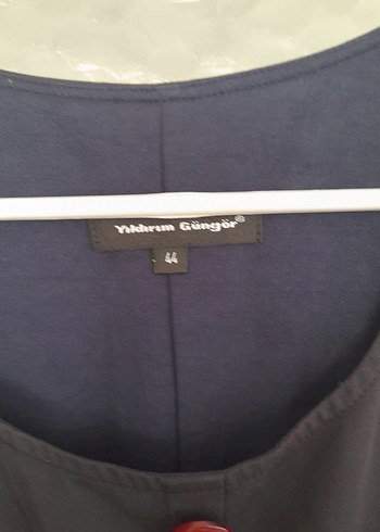 Düğmeli Siyah Midi elbise - Görsel 2